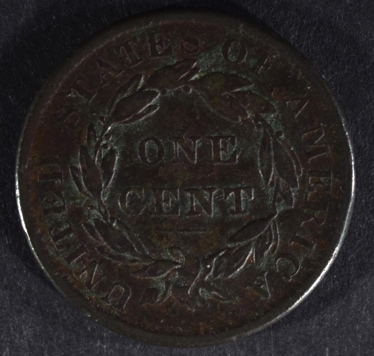 1836 LARGE CENT, N-1 VF dark