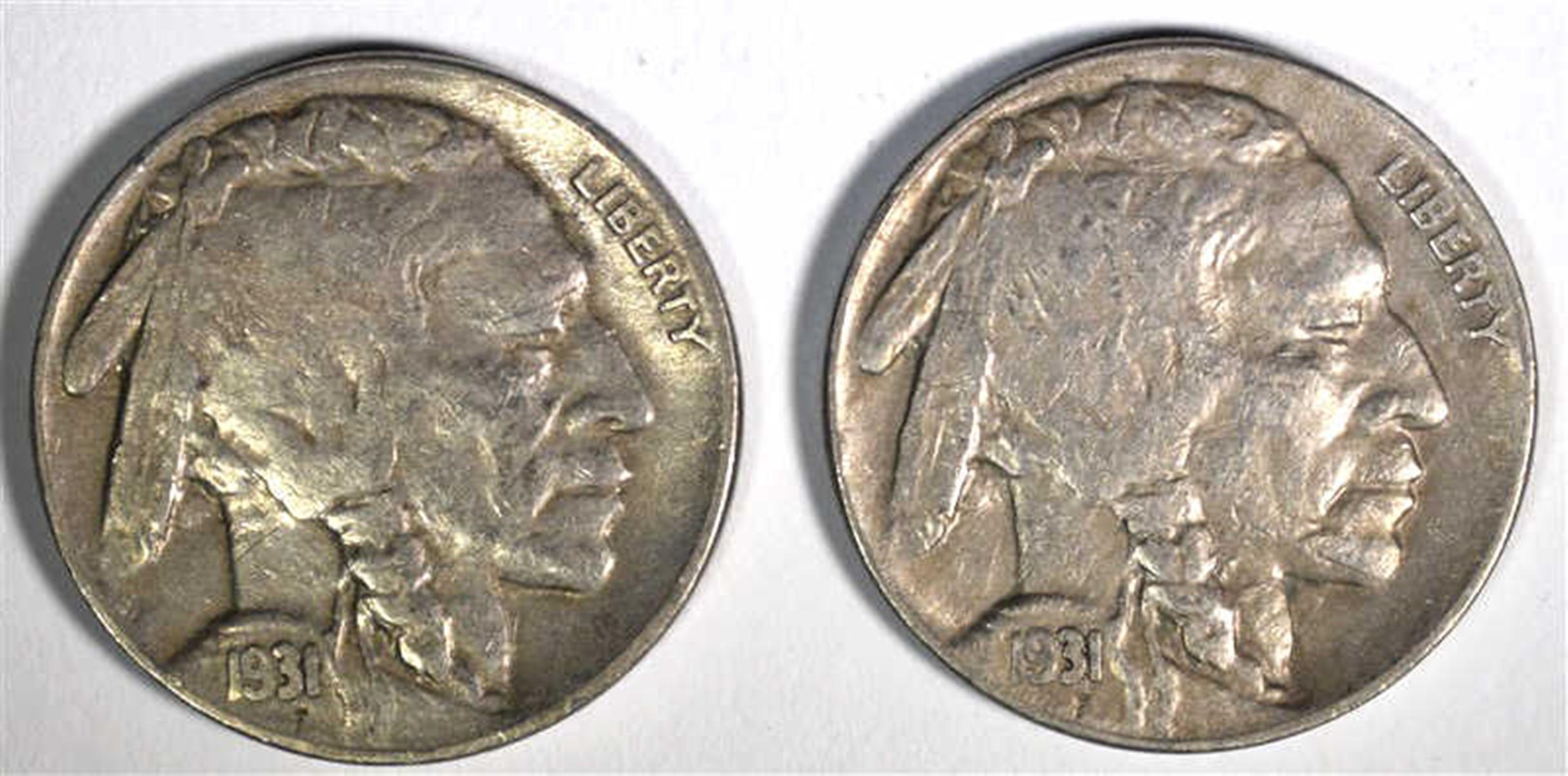 2 - 1931 S BUFFALO NICKELS AU