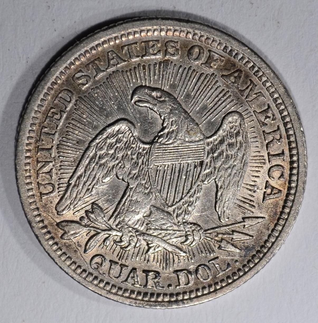 1853 SEATED LIBERTY QUARTER ARROWS & RAYS AU