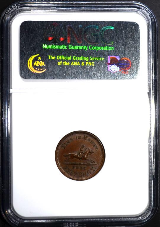 1863 CIVIL WAR TOKEN, NEW YORK NGC MS-63 BN