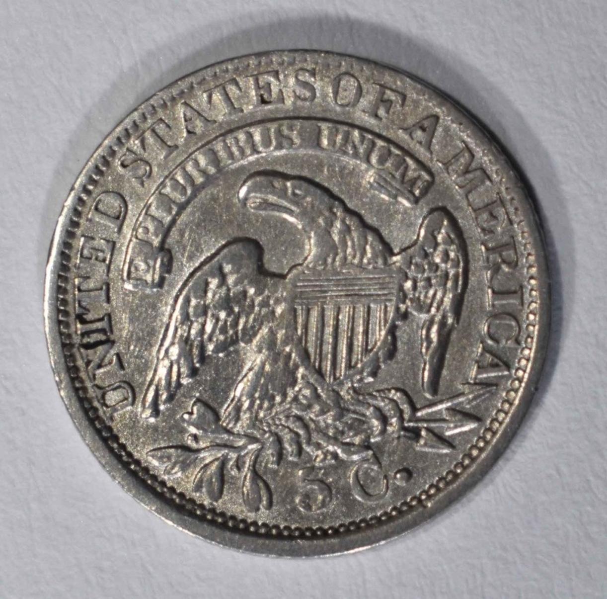 1835 CAPPED BUST HALF DIME, XF