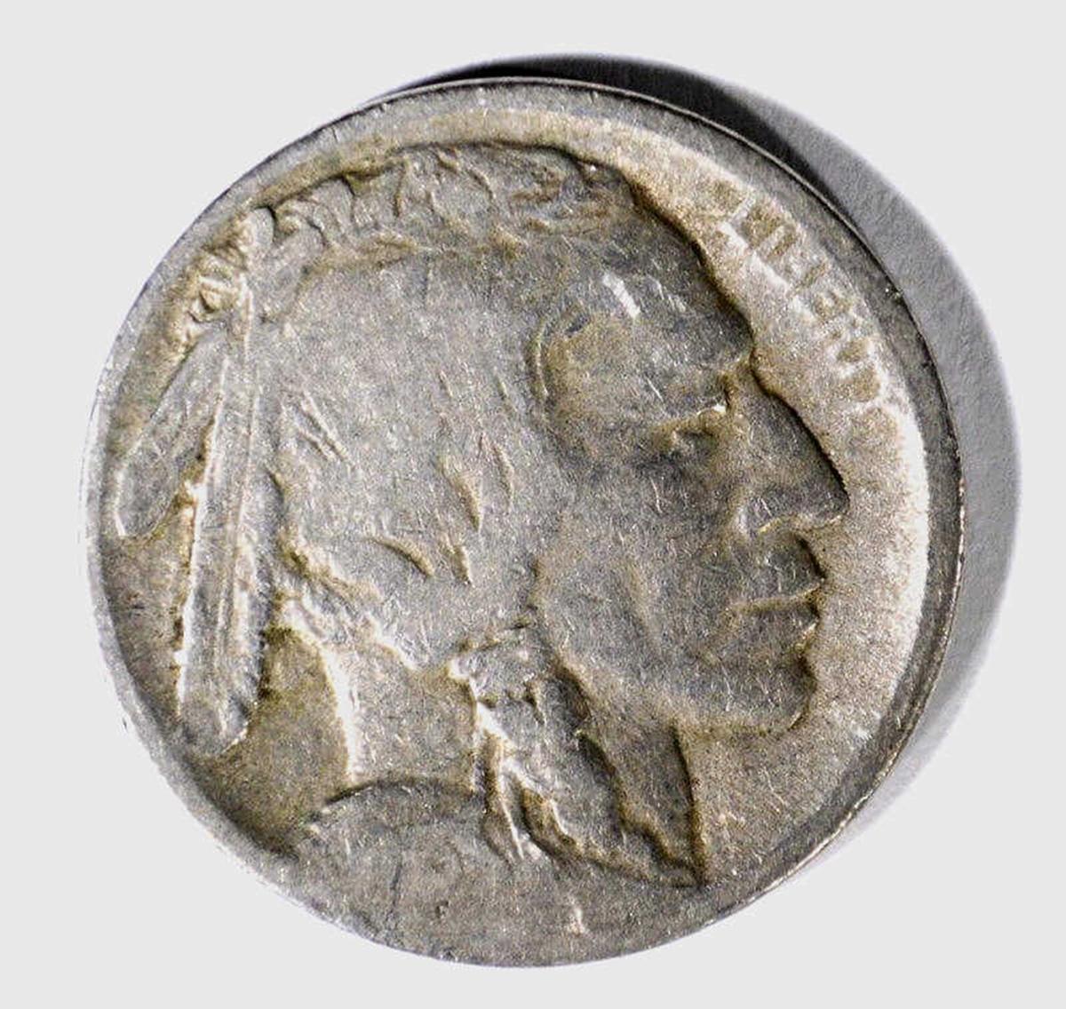 1913-D TYPE-2 BUFFALO NICKEL, FINE KEY DATE