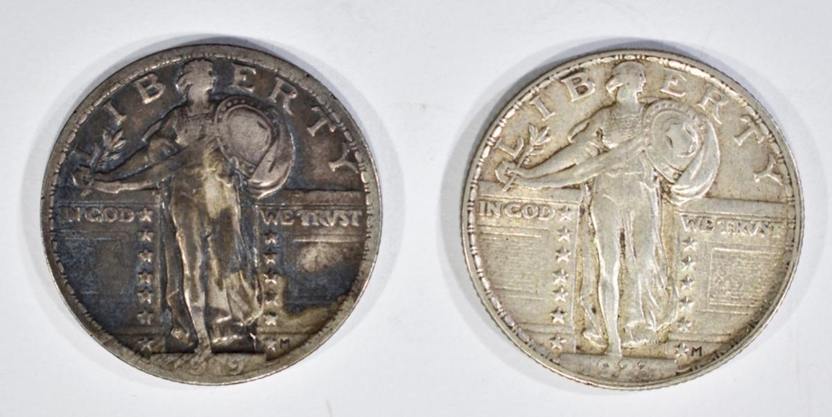 1919 XF & 23 XF STANDING LIBERTY QUARTERS