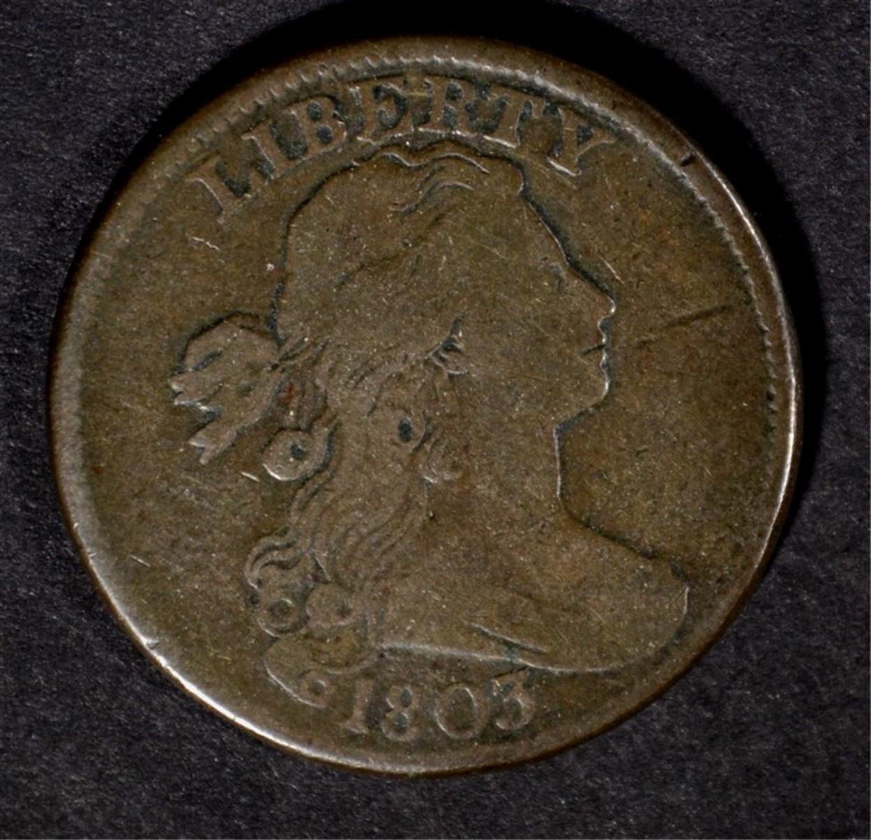 1803 LARGE CENT, FINE/VF  NICE!