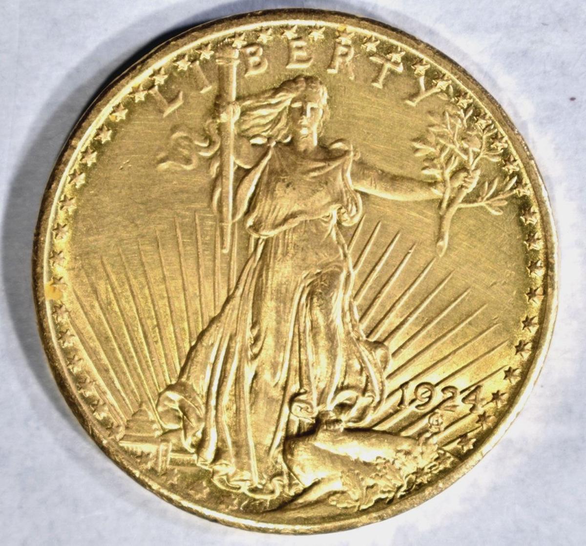 1924 $20.00 ST GAUDENS GOLD