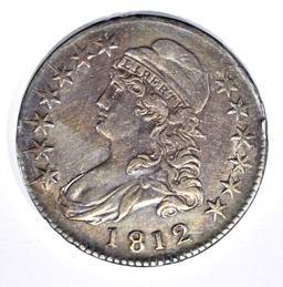 1812 BUST HALF DOLLAR, XF+