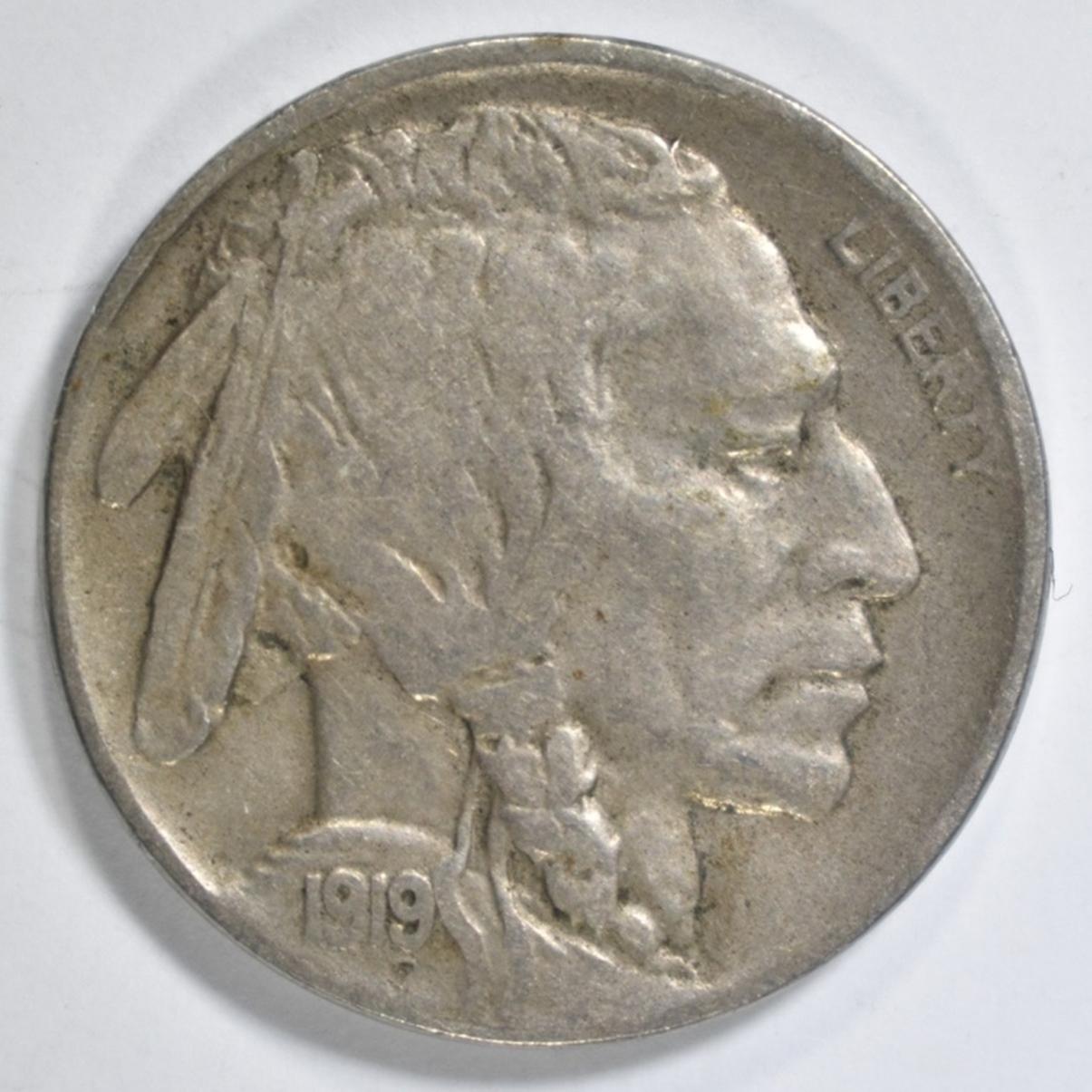 1919-D BUFFALO NICKEL VF