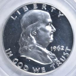 1962 FRANKLIN HALF PCGS PR-67 CAM CAC