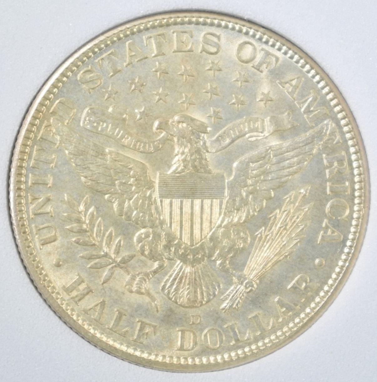 1915-D BARBER HALF DOLLAR, PNA