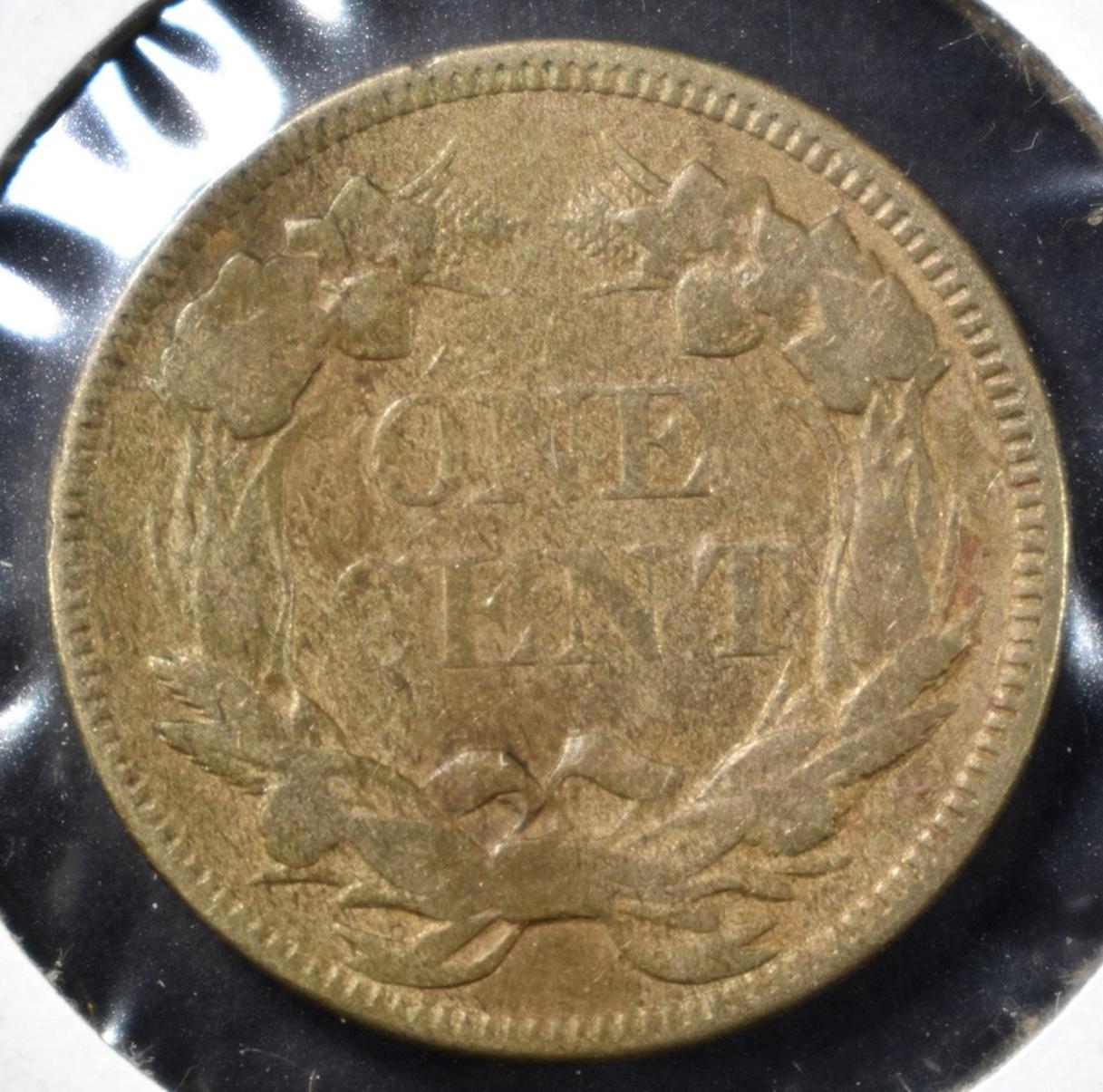 1857 FLYING EAGLE CENT, XF