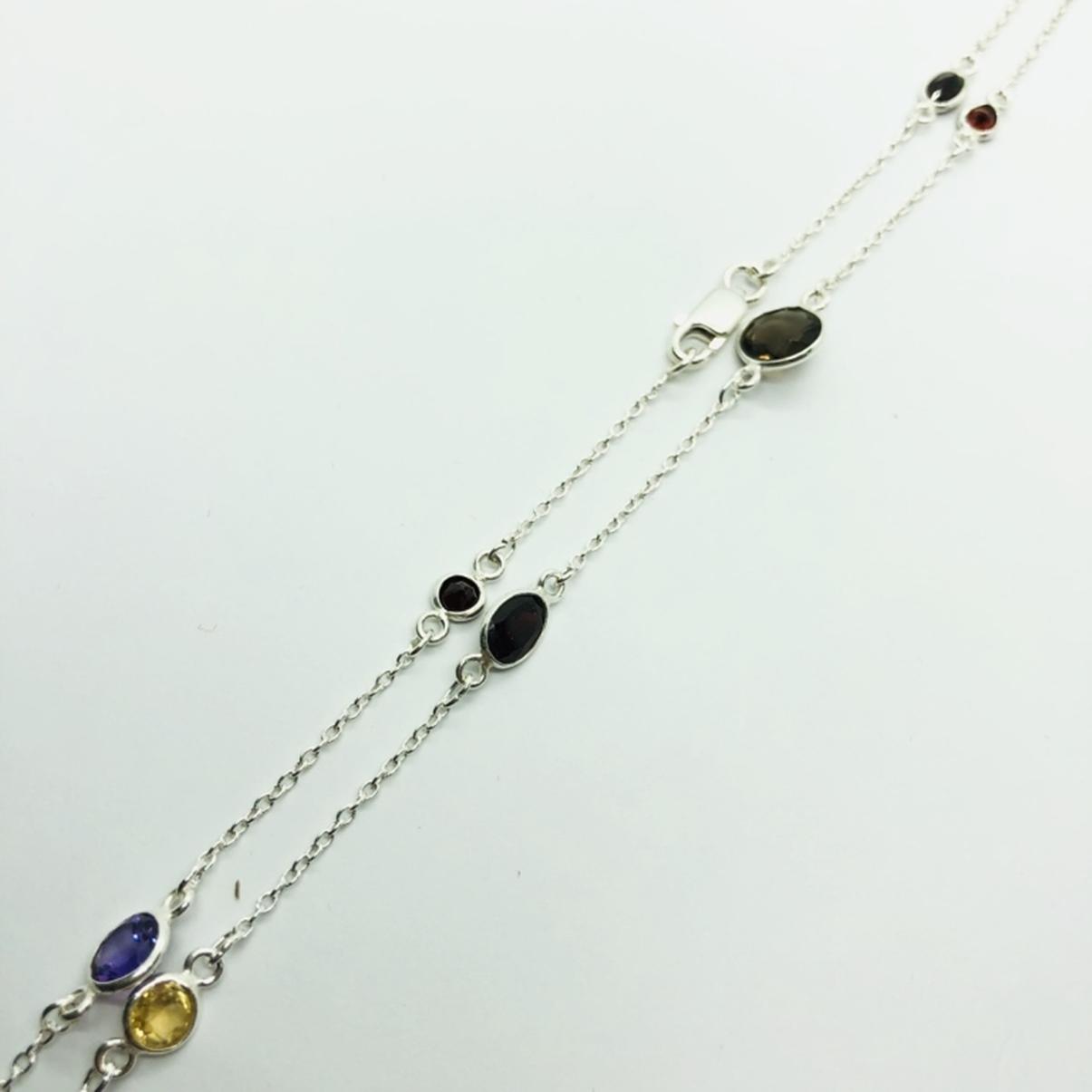 AMETHYST GARNET CITRINE NECKLACE