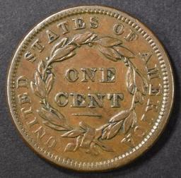 1838 LARGE CENT, XF+