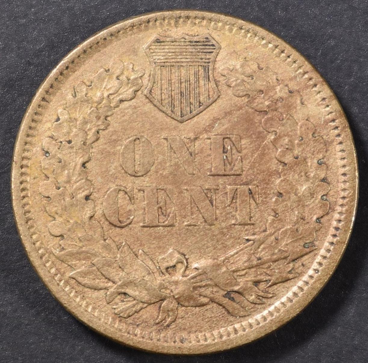 1861 INDIAN CENT XF/AU