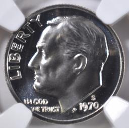 1970-S ROOSEVELT DIME NGC PF-69 CAMEO