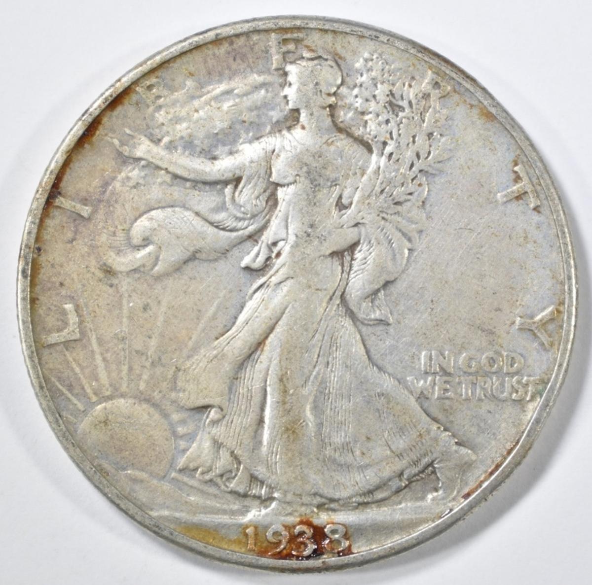 1938-D WALKING LIBERTY HALF VF