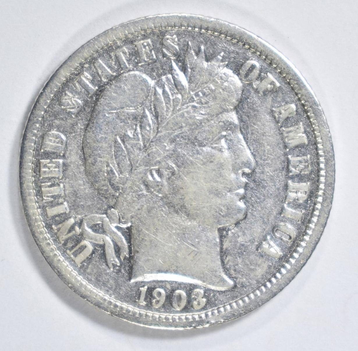 1903-S BARBER DIME XF