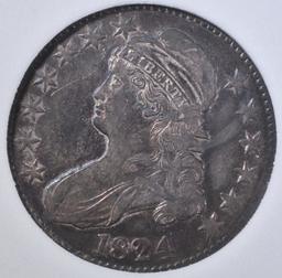 1824 BUST HALF DOLLAR  NNC AU BU