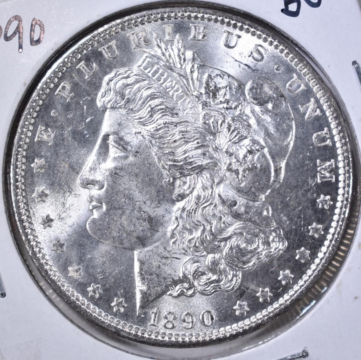 1890 MORGAN DOLLAR GEM BU