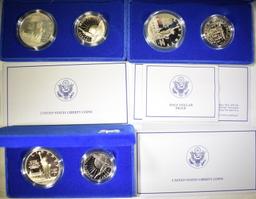 3-1986 STATUE OF LIBERTY 2-COIN COMMEM SETS