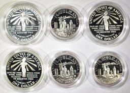 3-1986 STATUE OF LIBERTY 2-COIN COMMEM SETS