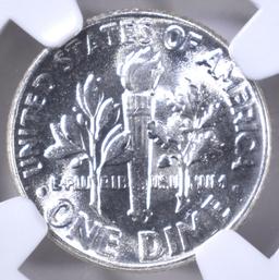 1954 ROOSEVELT DIME NGC MS-67 FT