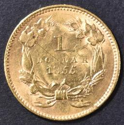 1855 GOLD DOLLAR  BU