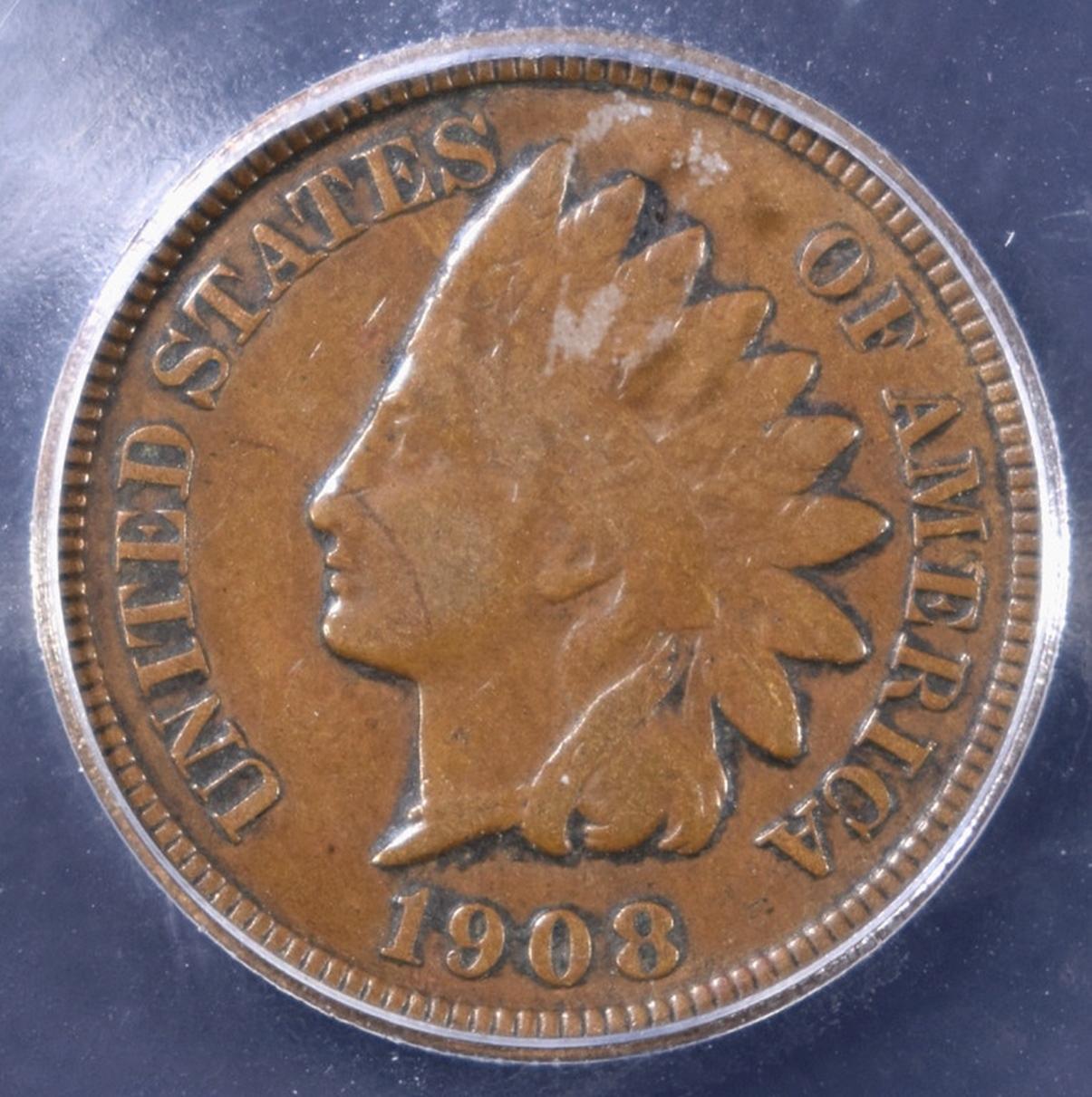 1908-S INDIAN CENT ICG F-12