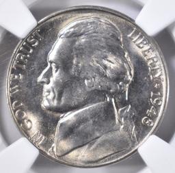 1948-S JEFFERSON NICKEL NGC MS-66 FS