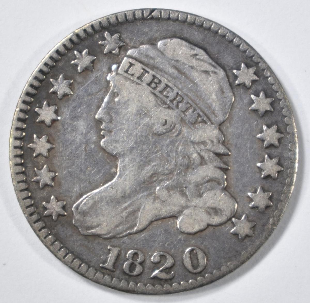 1820 BUST DIME XF