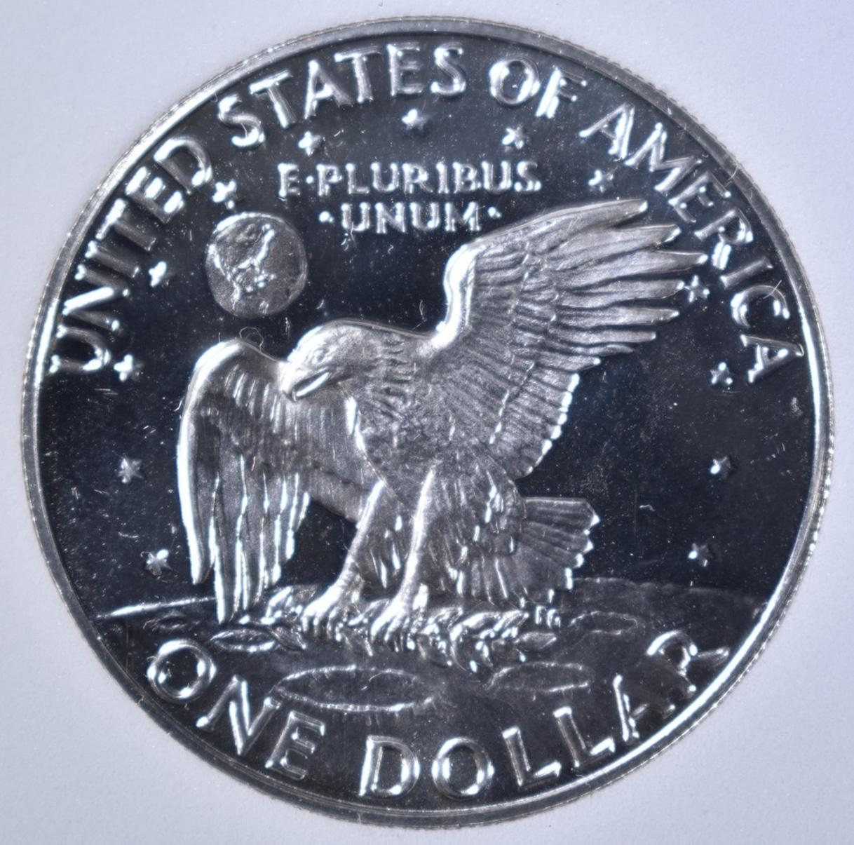 1973-S SILVER IKE DOLLAR, APCG PERFECT GEM PR DCAM