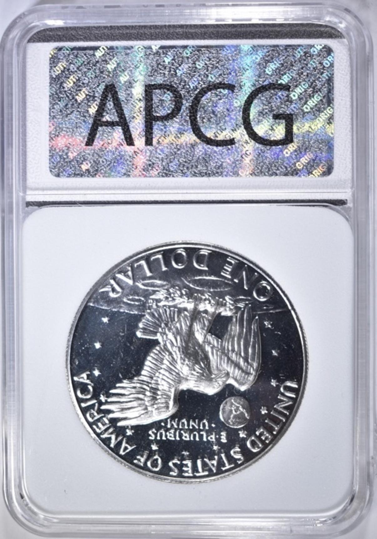 1973-S SILVER IKE DOLLAR, APCG PERFECT GEM PR DCAM