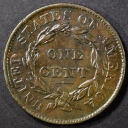 1837 LARGE CENT, XF