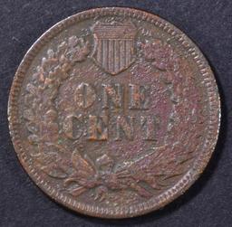 1872 INDIAN CENT VF POROUS, KEY DATE