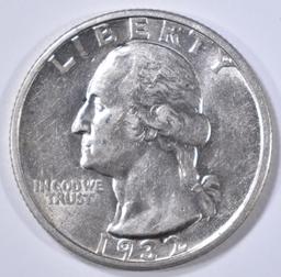 1932-S WASHINGTON QUARTER, CH AU