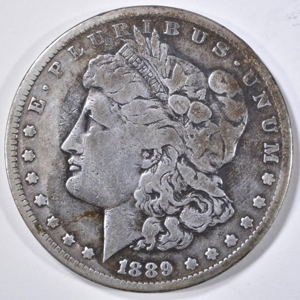 1889-CC MORGAN DOLLAR VG/F