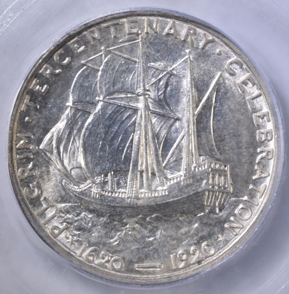 1921 PILGRIM COMMEM HALF DOLLAR  ICG MS-65