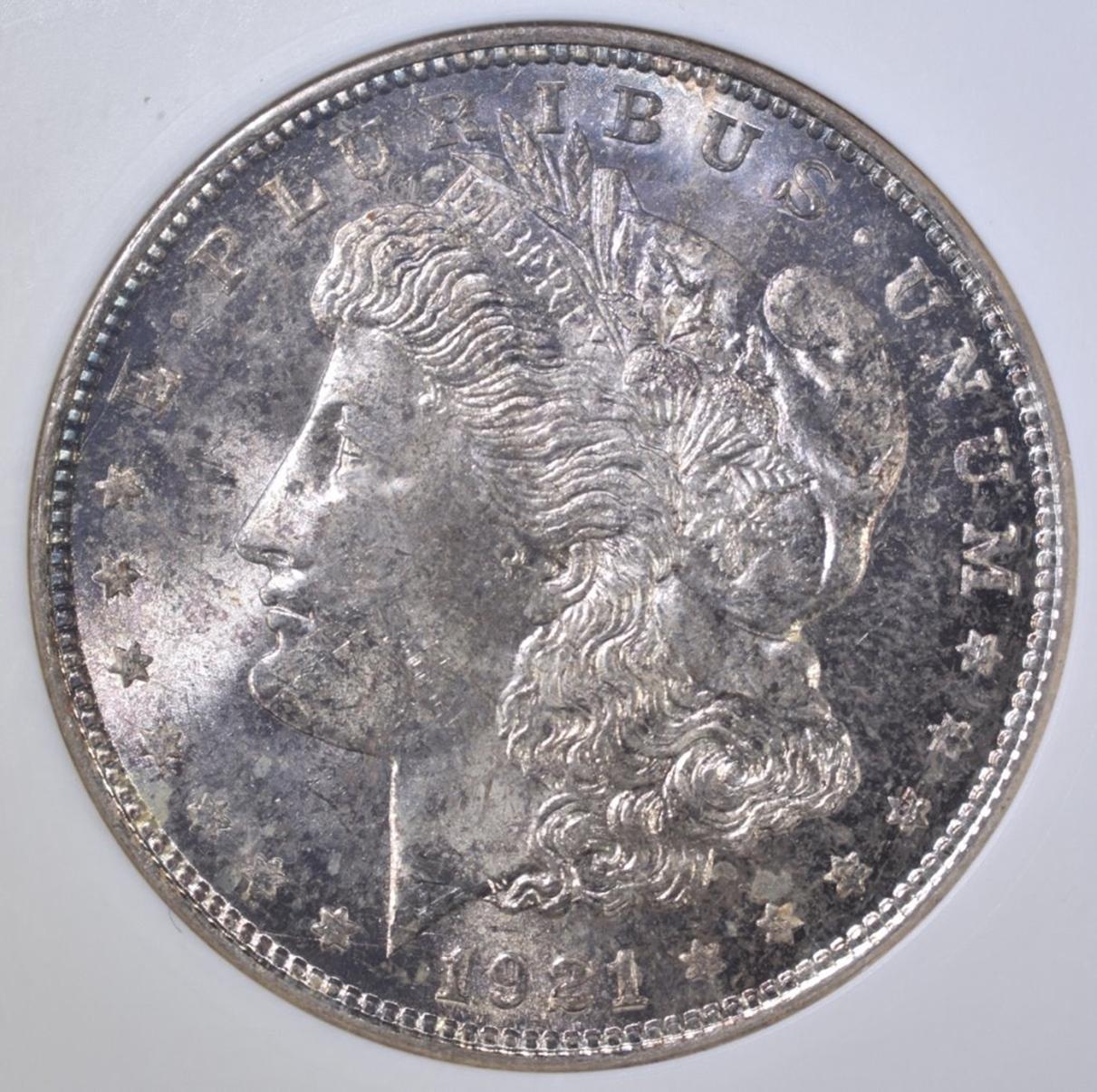 1921-D MORGAN DOLLAR  ANACS MS-64