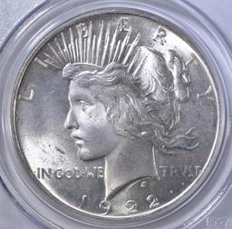 1922 PEACE DOLLAR  PCGS MS-65 OGH