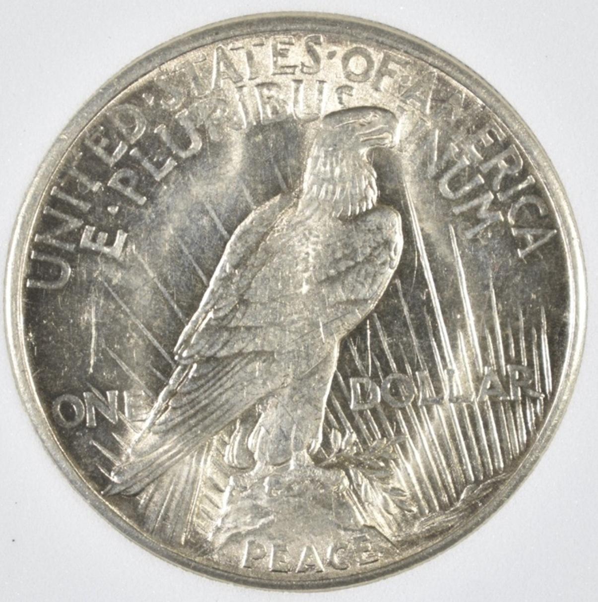 1921 PEACE DOLLAR, WHSG CH/GEM BU
