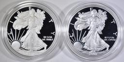 2007-W & 2010-W PROOF AMERICAN SILVER EAGLES  OGP