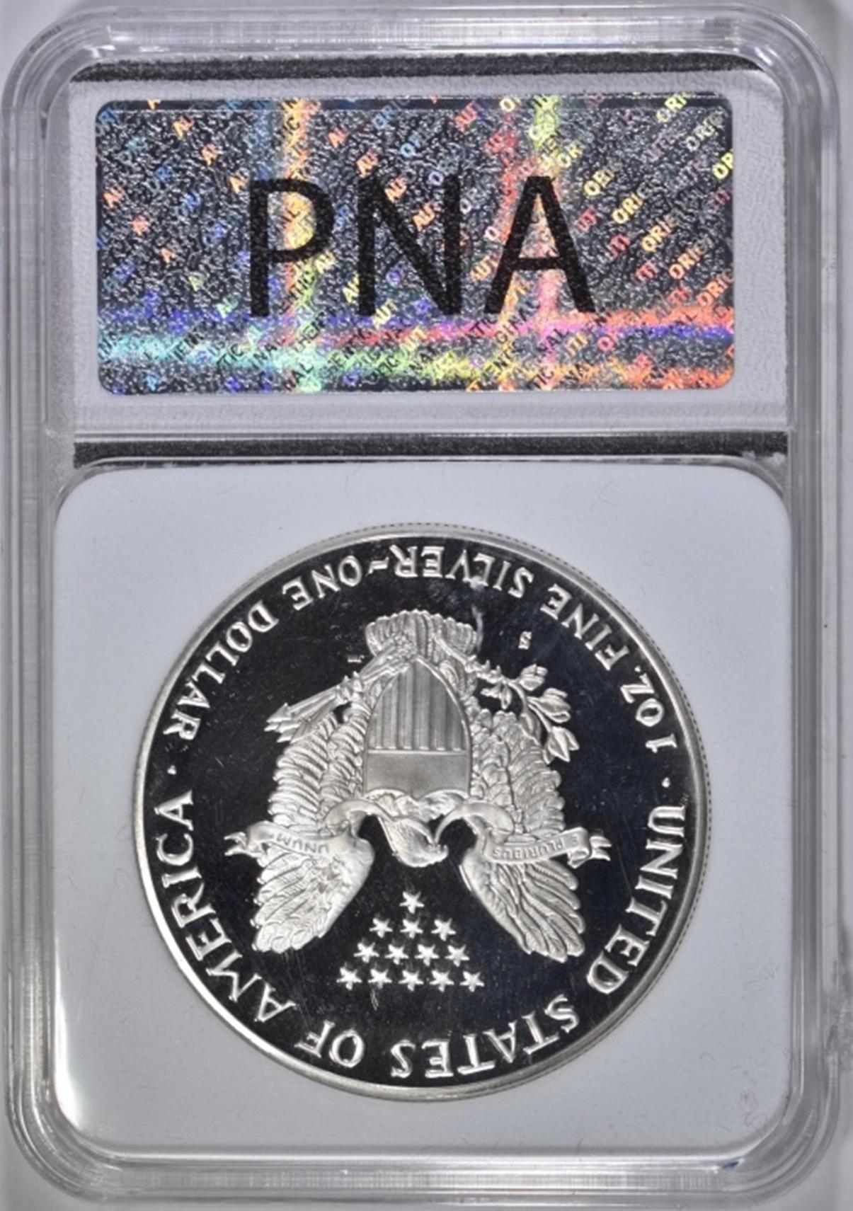 1989-S AMERICAN SILVER EAGLE  PNA PR-70