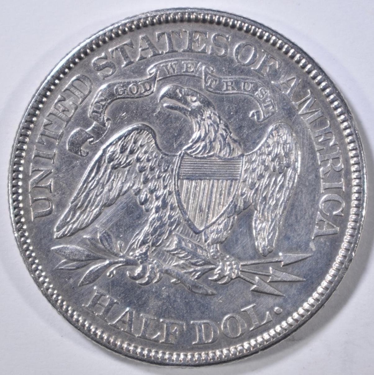 1870 SEATED LIBERTY HALF DOLLAR AU
