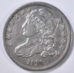 1833 BUST DIME XF