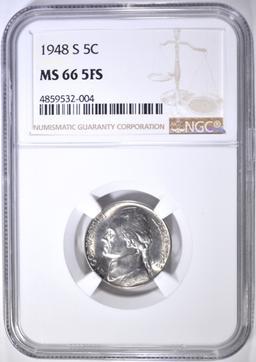 1948-S JEFFERSON NICKEL NGC MS 66 5FS