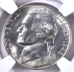 1948-S JEFFERSON NICKEL NGC MS 66 5FS