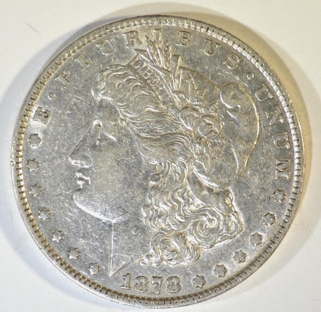 1878 7TF MORGAN DOLLAR, XF