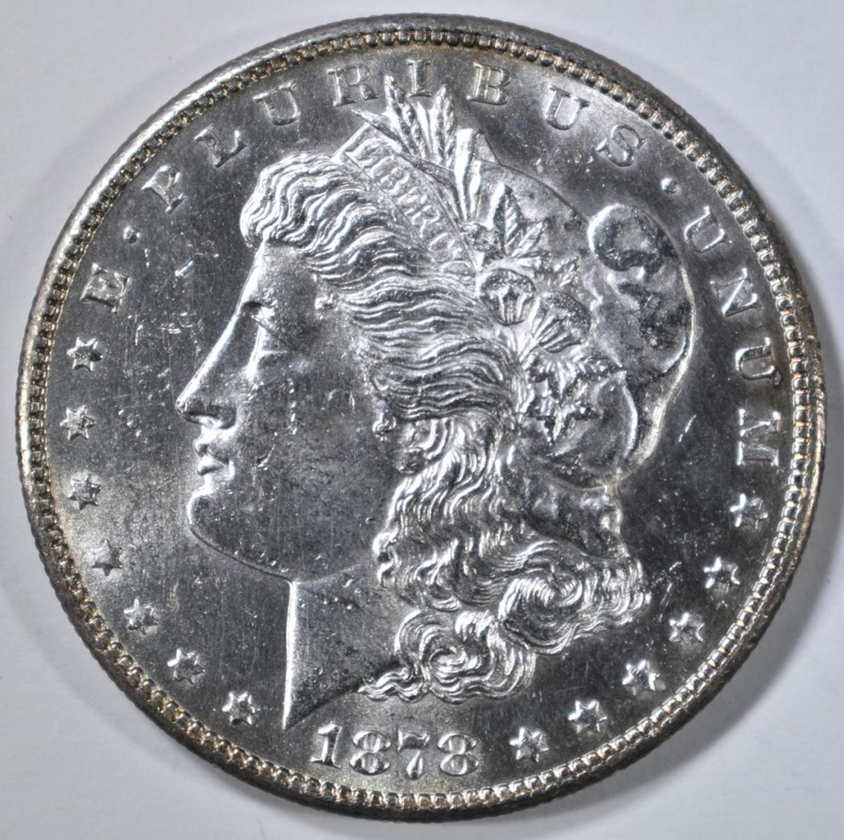 1878-S MORGAN DOLLAR, CH BU