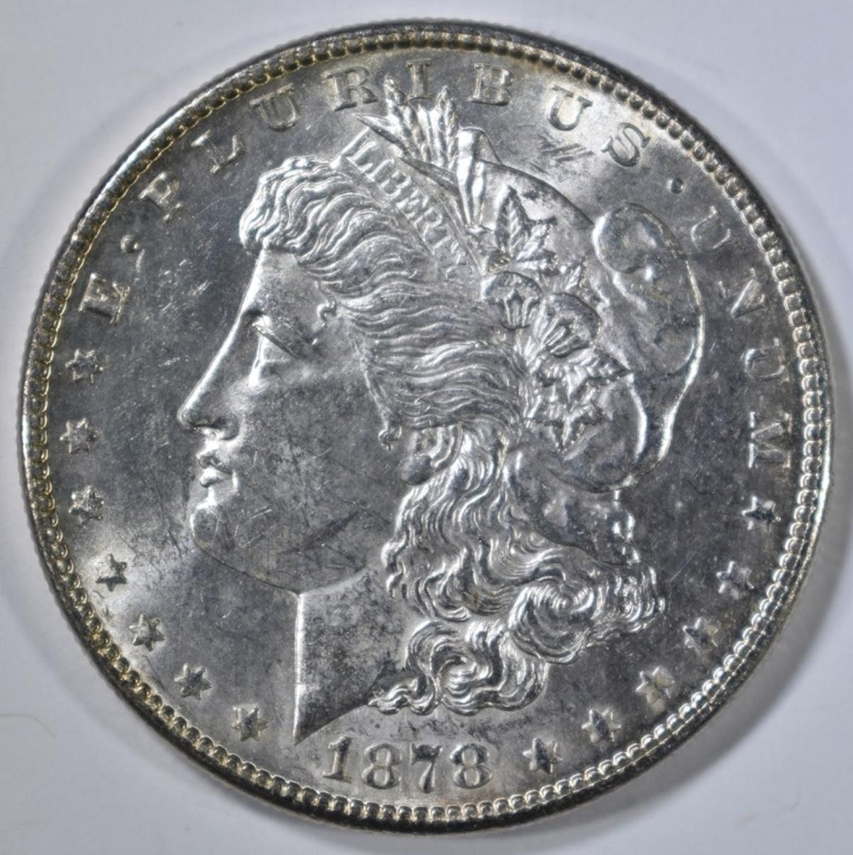 1878-S MORGAN DOLLAR, CH BU