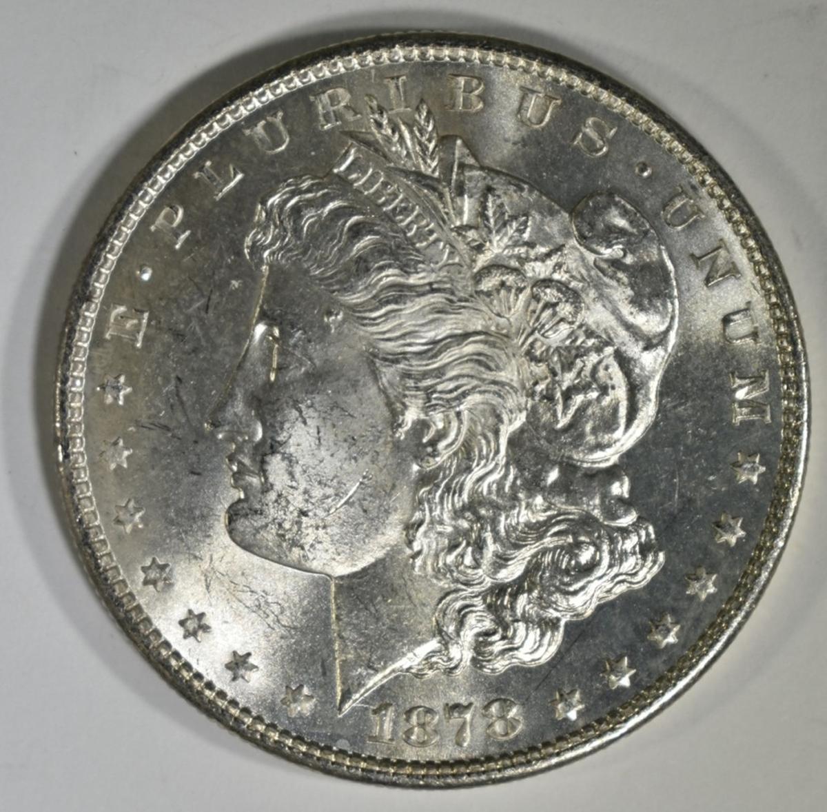 1878-S MORGAN DOLLAR, CH BU