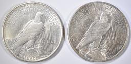 (2) 1926-D PEACE DOLLARS AU